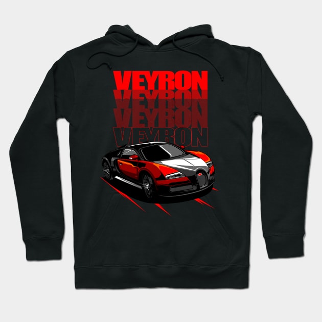 Bugatti Veyron Red Hoodie by aredie19